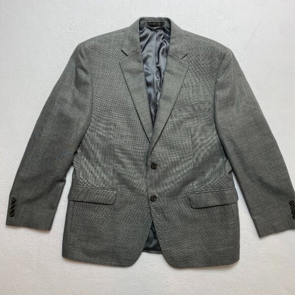 Lauren Ralph Lauren Blazer Men's 42S Gray Nail Head Sport Coat 2 Button Jacket - Picture 1 of 15